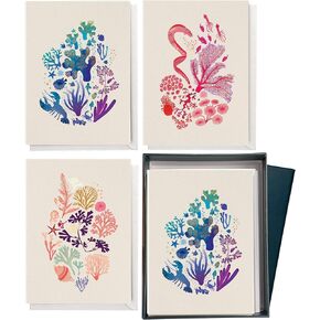 بطاقة ملاحظة فارغة من Elena Essex مكونة من 12 حزمة/بطاقات ومغلفات / بطاقات تهنئة مقاس 3.75 × 5.2 بوصة لجميع المناسبات/بطاقات ملاحظات فارغة بتصميم عيد الميلاد / بطاقات فارغة منقوشة برقائق الذهب مقاس 300 جرامًا للمتر المربع in Kuwait