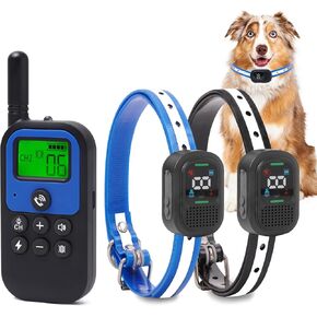 Dog Shock Collar for 2 Dogs (10-120lbs), 5000FT Dog Training Collar with Remote IP67 Waterproof Electric Collar with 4 Training Modes, Rechargeable E-Collar for All Breeds Sizes