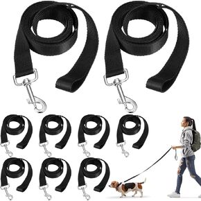 Sanwuta 9 Pack Nylon Dog Training Leash Bulk 6 ft Dog Leash for Small and Medium Puppy Traction Rope for Training, Play, Camping, or Backyard(Colorful)