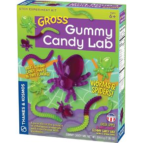 Gross Gummy Candy Lab - Worms & Spiders! Sweet Science STEM Experiment Kit, Make Your Own Plant-Based Gummy Candies in Cool Shapes & Colors | Learn Chemistry | Looks Gross, Tastes Great