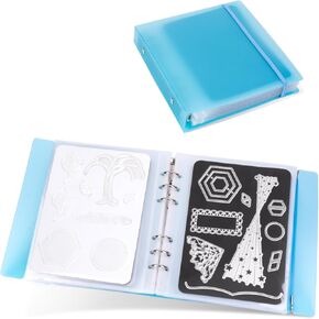 UNIMEIX Thicken 10 Pcs Magnetic Sheets for Dies Storage with 1 Pocket Bags, Album Pocket Storage Stamp and Die Storage Die Cut Storage for Card Making Supplies(1.2 mm Thickness