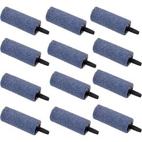 AQUANEAT Aquarium Air Stones 1 inch 12 Pack, Bubble Stone, Aerator Bubble Diffuser, Air Pump Accessories for Aquariums, Fish Tanks, and Hydroponics