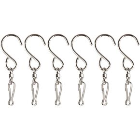 KUUQA Swivel Hooks Clips for Hanging Wind Spinners Wind Chimes Crystal Twisters Party Supply(6 Pack)