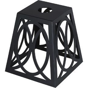 3 Pack 6.3" Metal Lantern Oval Cage Shade Pendant Ceiling Chandelier Wall Sconce Light Replacement Shade Fixture Black Finish