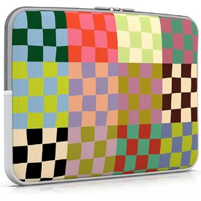 iCasso Laptop Sleeve 13 inch for MacBook Air 13-13.6 inch, Cute Laptop case for MacBook Pro 13 inch 14 inch, Slim Protective Travel Carrying Case,Laptop Sleeve 14 inch Chromebook, HP, Dell, Checker