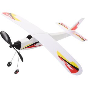 SAFIGLE Planetoy Assemble Flying Model Glider Powered Toys Random Handmade DIY Rubber Style Band Outdoor Sports Airplane Toy Aircraft