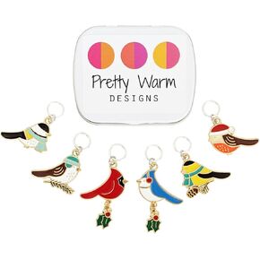 علامات غرزة عطلات عيد الميلاد للحياكة، مع حقيبة تخزين | مصنوع يدويًا بواسطة تصميمات جميلة دافئة | إكسسوارات حلية معدنية على شكل حلقة هدية للزوجة والأم والجدة in Kuwait