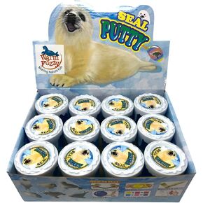 WARM FUZZY Toys Full Case (12) Seal Putty| Seals Fidgeting Toys for Children| 6 Different Assorted Seal Included for Party Favor, Prize Box, PTA Carnival or School Fundraisers