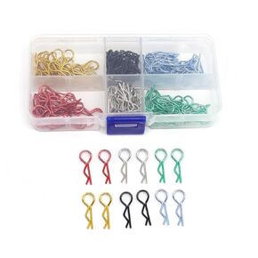 180pcs Universal RC Body Clips Stainless Steel Body Shell Clip R Pins for 1/10 1/12 Scale Axial Traxxas Redcat HPI Himoto HSP Exceed RC Car Truck Buggy Shell Replacement