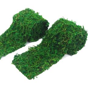 2 Pcs Moss Table Runner 4" x 48" Green Moss Roll for Fairy Gardens Wedding Woodland Decor Moss Grass Table Runner Preserved Moss Mat for Crafts Party 10x120cm