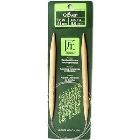 Clover 3016/36-13 Takumi Bamboo Circular 36-Inch Knitting Needles, Size 13