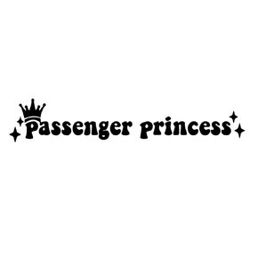 Passenger Princess Decal Vinyl Car Sticker Outdoors Cars Trucks Vans Walls 6 inches (WHITE)