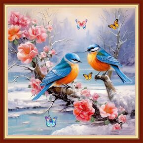 Findvoor Stamped Cross Stitch Kits for Beginner Embroidery Kits for Beginners Adults DIY 11CT Cross Stitch Patterns Needlepoint Kits Crossstitching Kits-Lion Scenery 16x20 inch