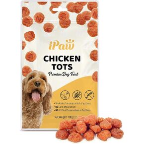 Turkey Dog Treats for Puppy Training, All Natural Human Grade Dog Treat, Ingredient Sourced from USA, Hypoallergenic, Easy to Digest (Turkey Tots)
