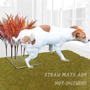 8Pcs Fake Grass Plants Pee Post for Dogs to Pee on, Guiding Male Dogs to Urine and Preventing Urine from Splashing Everywhere,Easy to Install and Clean(Persian Grass)
