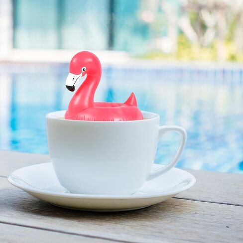 Genuine Fred, FLOAT TEA FLAMINGO, Flamingo Pool Float Reusable Tea Infuser, Pink, Fun Gift for Tea Lovers, Clever Kitchen Gadget in Kuwait