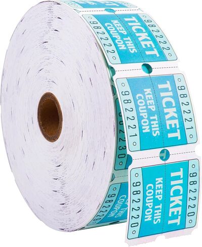 L LIKED Multicolor Raffle Tickets-4000 Tickets (2 Double Rolls of 2000 Tickets Roll), Consecutively Numbered 50/50 Raffle Tickets Rolls for Carnival Party, Concert, Carnivals & Other Even-Red,White in Kuwait