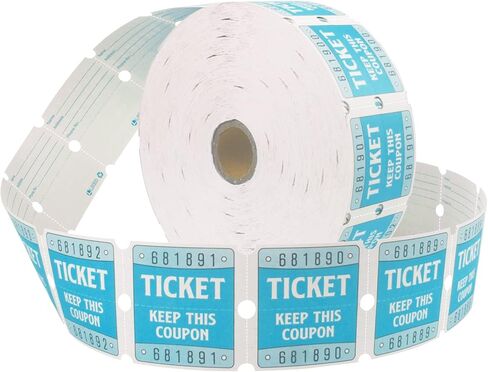 L LIKED Multicolor Raffle Tickets-4000 Tickets (2 Double Rolls of 2000 Tickets Roll), Consecutively Numbered 50/50 Raffle Tickets Rolls for Carnival Party, Concert, Carnivals & Other Even-Red,White in Kuwait