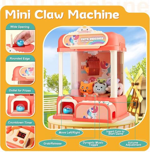 آلة مخلب يونيكورن للأطفال مع جوائز صغيرة | ألعاب آلة الحلوى للأعمار من 8 إلى 13 عامًا للفتيات والكبار | هدايا عيد ميلاد لأعمار 6 7 9 10 12 عامًا in Kuwait