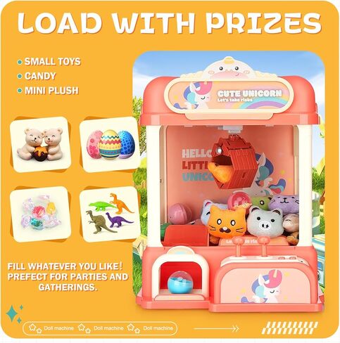 آلة مخلب يونيكورن للأطفال مع جوائز صغيرة | ألعاب آلة الحلوى للأعمار من 8 إلى 13 عامًا للفتيات والكبار | هدايا عيد ميلاد لأعمار 6 7 9 10 12 عامًا in Kuwait