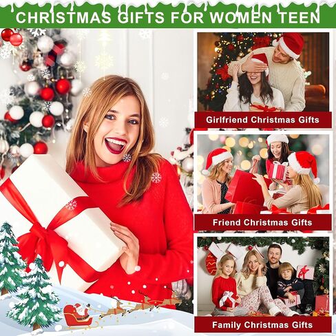 YOOLIFE Christmas Gifts for Women - Initial Jute Tote Bag & Makeup Bag, Birthday Gifts for Women Her Mom Teacher Friend in Saudi Arabia