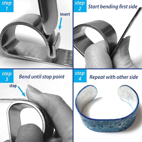 The Beadsmith EZ Bender - عناصر معدنية - مصنوعة من الفولاذ المقسى - 7 × 1 × 1.25 بوصة - أداة لصنع أساور الكفة - إنشاء أساور منحنية بشكل مثالي بدون مطرقة in Saudi Arabia