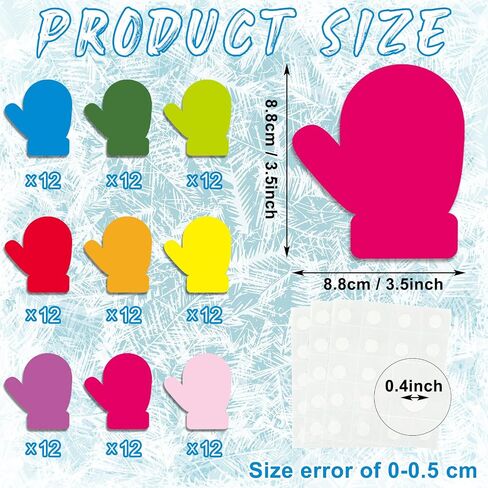 Geyee 108 Pcs Mitten Paper Cutouts Classroom Bulletin Board Decorations Winter Mitten Cutouts Accents Assorted Color Mitten Cutouts Paper Die Cuts DIY Crafts for Kids Classroom Party Supplies in Saudi Arabia