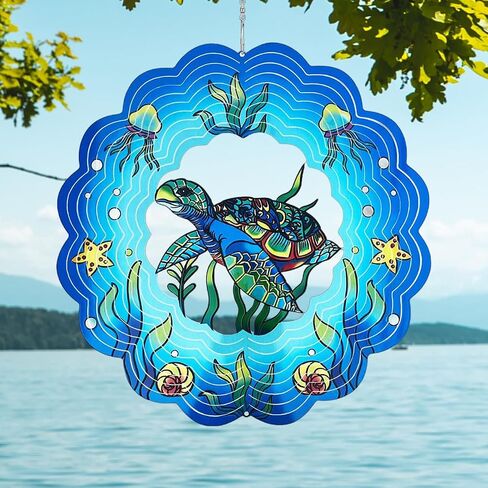 Wind Spinners 12 Inch Hanging Wind Spinner 3D Hummingbird Metal Wind Spinners for Home Garden Patio Yard Decor in Saudi Arabia