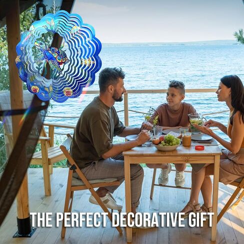 Wind Spinners 12 Inch Hanging Wind Spinner 3D Hummingbird Metal Wind Spinners for Home Garden Patio Yard Decor in Saudi Arabia