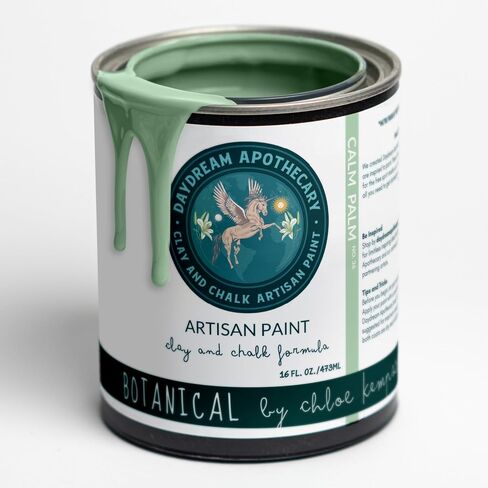 Premium Chalk and Clay Paint for Furniture, Interior Paint for Home Décor, Paint for Wood DIY Projects, Matte Light Sage Green Chalk Style Paint for Artists and Crafters -16oz in Saudi Arabia