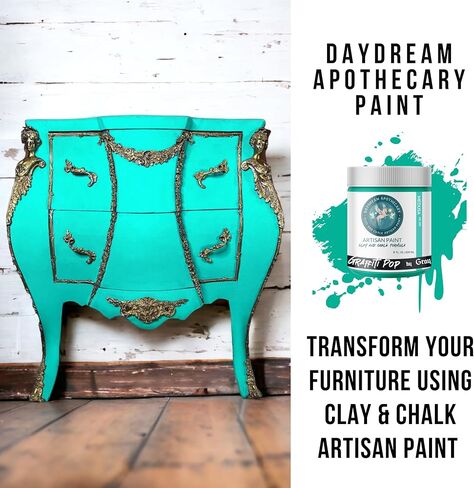Premium Chalk and Clay Paint for Furniture, Interior Paint for Home Décor, Paint for Wood DIY Projects, Matte Light Sage Green Chalk Style Paint for Artists and Crafters -16oz in Saudi Arabia