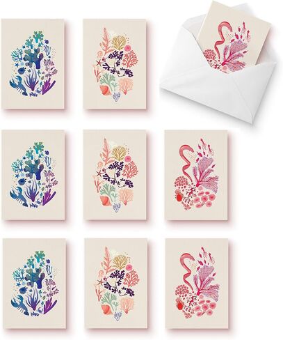 بطاقة ملاحظة فارغة من Elena Essex مكونة من 12 حزمة/بطاقات ومغلفات / بطاقات تهنئة مقاس 3.75 × 5.2 بوصة لجميع المناسبات/بطاقات ملاحظات فارغة بتصميم عيد الميلاد / بطاقات فارغة منقوشة برقائق الذهب مقاس 300 جرامًا للمتر المربع in Kuwait