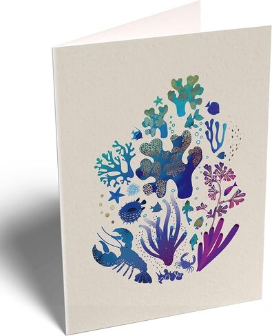 بطاقة ملاحظة فارغة من Elena Essex مكونة من 12 حزمة/بطاقات ومغلفات / بطاقات تهنئة مقاس 3.75 × 5.2 بوصة لجميع المناسبات/بطاقات ملاحظات فارغة بتصميم عيد الميلاد / بطاقات فارغة منقوشة برقائق الذهب مقاس 300 جرامًا للمتر المربع in Kuwait