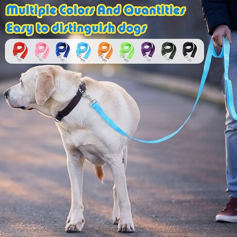 Sanwuta 9 Pack Nylon Dog Training Leash Bulk 6 ft Dog Leash for Small and Medium Puppy Traction Rope for Training, Play, Camping, or Backyard(Colorful) in Saudi Arabia