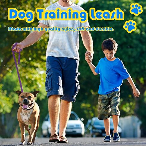 Sanwuta 9 Pack Nylon Dog Training Leash Bulk 6 ft Dog Leash for Small and Medium Puppy Traction Rope for Training, Play, Camping, or Backyard(Colorful) in Saudi Arabia