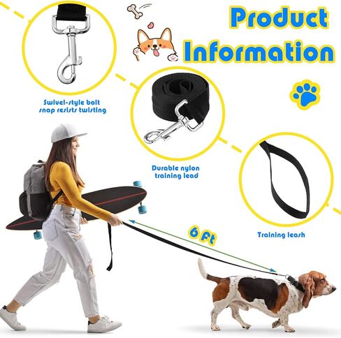 Sanwuta 9 Pack Nylon Dog Training Leash Bulk 6 ft Dog Leash for Small and Medium Puppy Traction Rope for Training, Play, Camping, or Backyard(Colorful) in Saudi Arabia