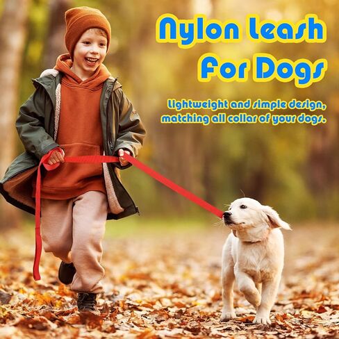 Sanwuta 9 Pack Nylon Dog Training Leash Bulk 6 ft Dog Leash for Small and Medium Puppy Traction Rope for Training, Play, Camping, or Backyard(Colorful) in Saudi Arabia