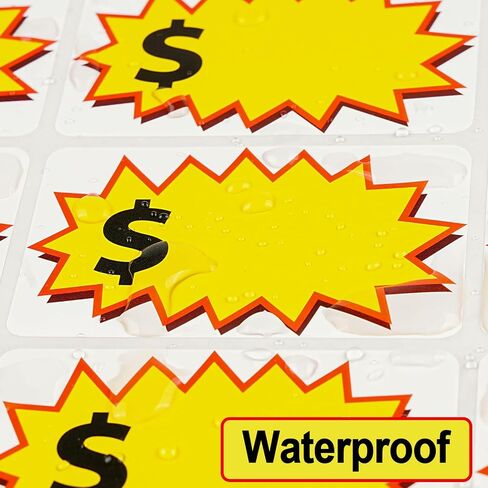 300 Pcs Garage Sale Stickers, Removable Adhesive, Yellow, 2x3 Inch, Price Stickers in Saudi Arabia