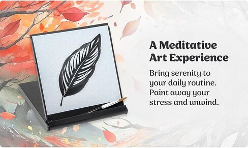 لوحة Mini Zen Satori - مجموعة فنية للرسم المائي للتأمل واليقظة والاسترخاء - تتضمن لوحة بحجم السفر، 3 فرش مياه - مثالية للخط والرسم - رائعة للفنانين in Kuwait