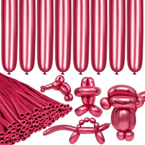 LXZFCRG 260 Balloons Clear Long Skinny Latex Balloon for Balloon Animals, 100Pcs Twisting Ballon Shine for Balloons Arch Party Supplies Weddings Birthday (Clear) in Kuwait