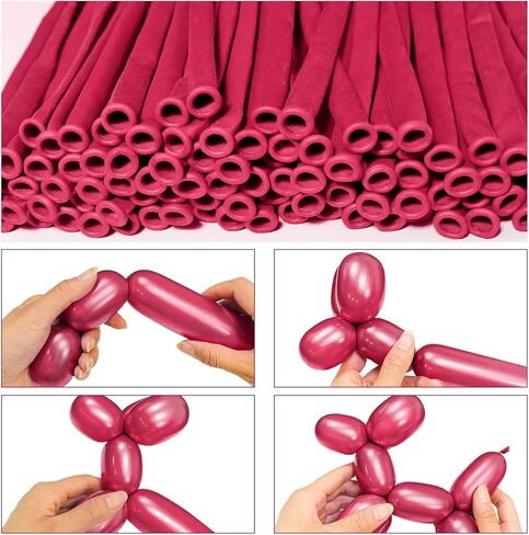 LXZFCRG 260 Balloons Clear Long Skinny Latex Balloon for Balloon Animals, 100Pcs Twisting Ballon Shine for Balloons Arch Party Supplies Weddings Birthday (Clear) in Kuwait