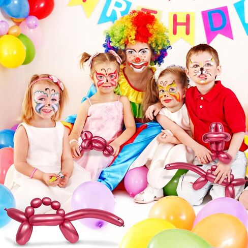 LXZFCRG 260 Balloons Clear Long Skinny Latex Balloon for Balloon Animals, 100Pcs Twisting Ballon Shine for Balloons Arch Party Supplies Weddings Birthday (Clear) in Kuwait