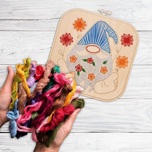 Wood Stitched String Art Kit with Royal Jester, Wooden Stitchery Kits for Craft Embroidery, Perfect for Intermediate Skill Level, Completed Size is 9.75" x 9.75" in Saudi Arabia