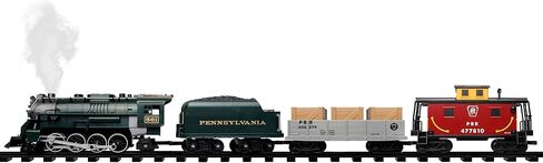 Lionel Battery-Operated Pennsylvania Flyer Freight Toy Train Set with Bluetooth, Locomotive, Train Cars, & Track with Authentic Train Sounds, Lights, & Water Vapor Smoke Effects for Kids 4+ in Kuwait