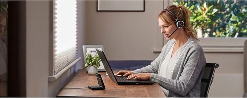 Jabra Evolve 65 SE Mono Wireless Headset - Bluetooth Headset with Noise-Cancelling Microphone, Long-Lasting Battery, and Dual Connectivity - MS Teams Certified, Works with All Other Platforms - Black in Kuwait