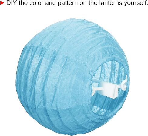PATIKIL 4 Inch Paper Lanterns, 6 Pack Round Folding Hanging Lamp Shade for Wedding Home Party Festival Celebration, Yellow in Kuwait