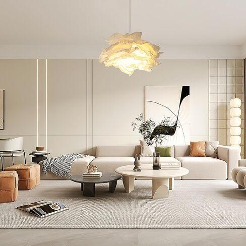 غطاء مصباح معلق من Baluue للسقف، غطاء مصباح ألغاز DIY - مصباح أرضي بتصميم سحابة رقيق، أغطية إضاءة ورقية، غطاء مصباح ورقي معلق للضوء (16.51 بوصة عرض × 16.51 بوصة ارتفاع) in Kuwait