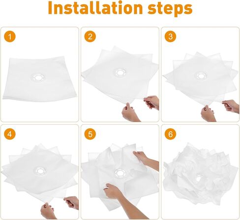 غطاء مصباح معلق من Baluue للسقف، غطاء مصباح ألغاز DIY - مصباح أرضي بتصميم سحابة رقيق، أغطية إضاءة ورقية، غطاء مصباح ورقي معلق للضوء (16.51 بوصة عرض × 16.51 بوصة ارتفاع) in Kuwait