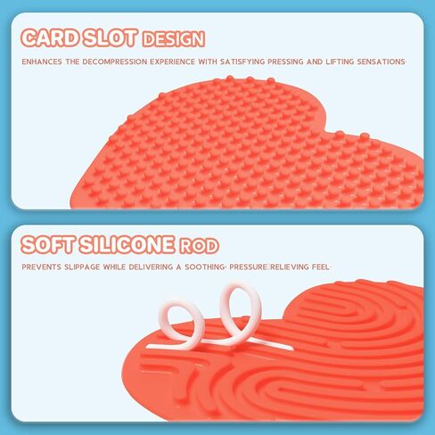 Heart Shaped Sensory Activity Board for Kids 3+, Silicone Sensory Activity Board for Stress Anxiety Autistic ADHD (Pink) in Saudi Arabia