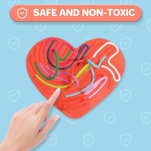 Heart Shaped Sensory Activity Board for Kids 3+, Silicone Sensory Activity Board for Stress Anxiety Autistic ADHD (Pink) in Saudi Arabia